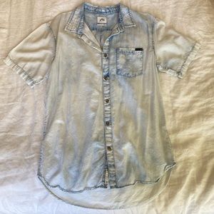Rusty Denim Acid Wash Men’s button down shirt L